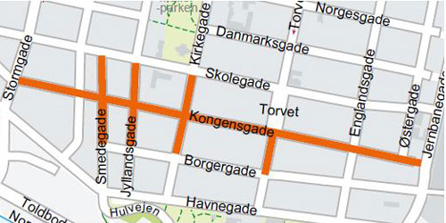 Kort over Kongensgade